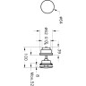 Донный клапан для раковины VITRA ORIGIN с переливом (нажимной), цвет медный A4514926