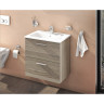 Комплект мебели VITRA MIA 60 см с дверцами (тумба, раковина, зеркало c подсветкой, ножки), кордоба 75069